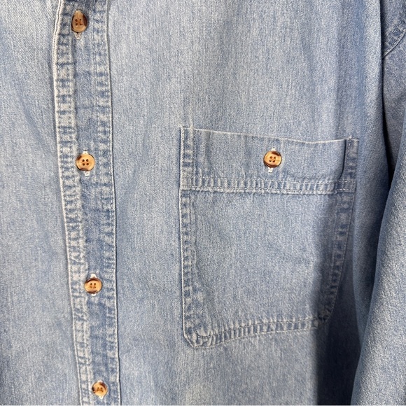 Blitzz Studios Denim Shirt, Flintstones Back Embroidery (L) Light Wash, Retro - Picture 9 of 9